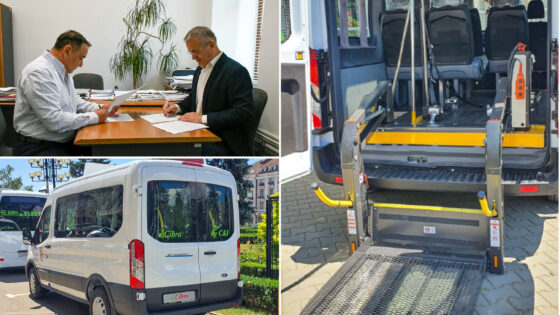 Contract semnat pentru două microbuze electrice destinate școlilor din învățământul special